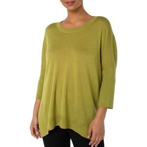 EUC Liverpool Women's Green Wool Blend Crewneck Shirt Pullover Sweater Top XL